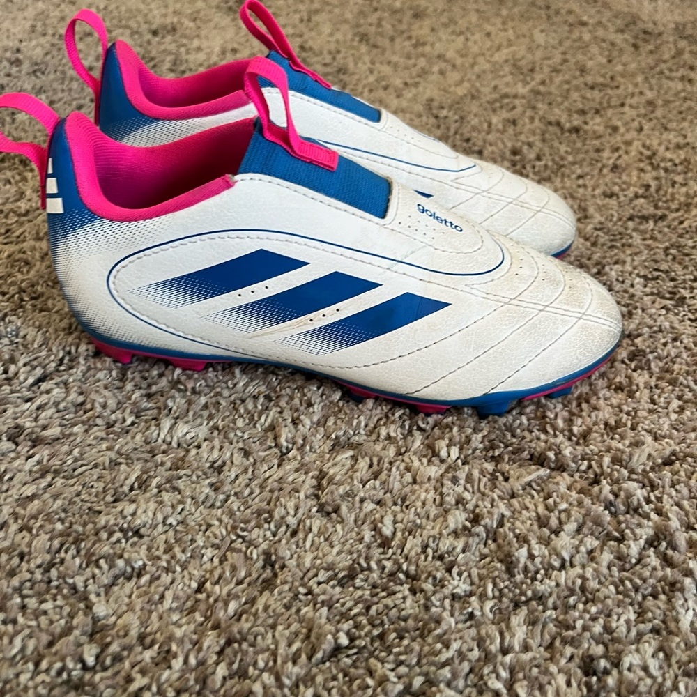 Adidas Kids Sneakers - White, Blue, and Pink